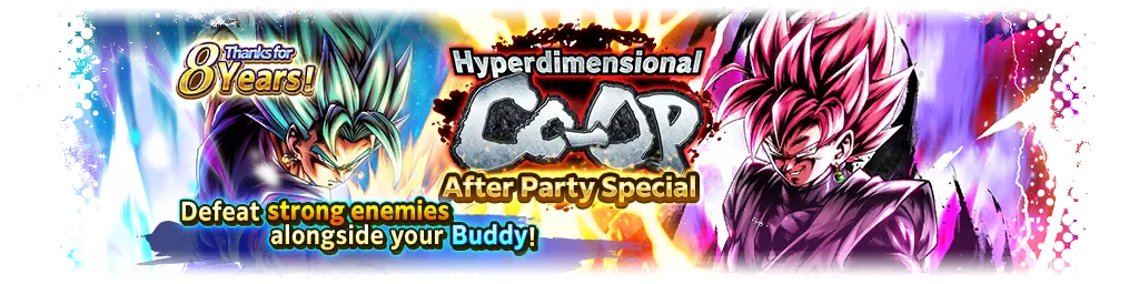 8 Anos: Obrigado! Cooperação Hiperdimensional Especial do After Party vs Goku Black Super Saiyajin Rosé