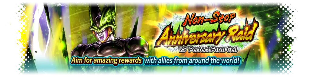 Raid Contínua de Aniversário vs Cell Forma Perfeita